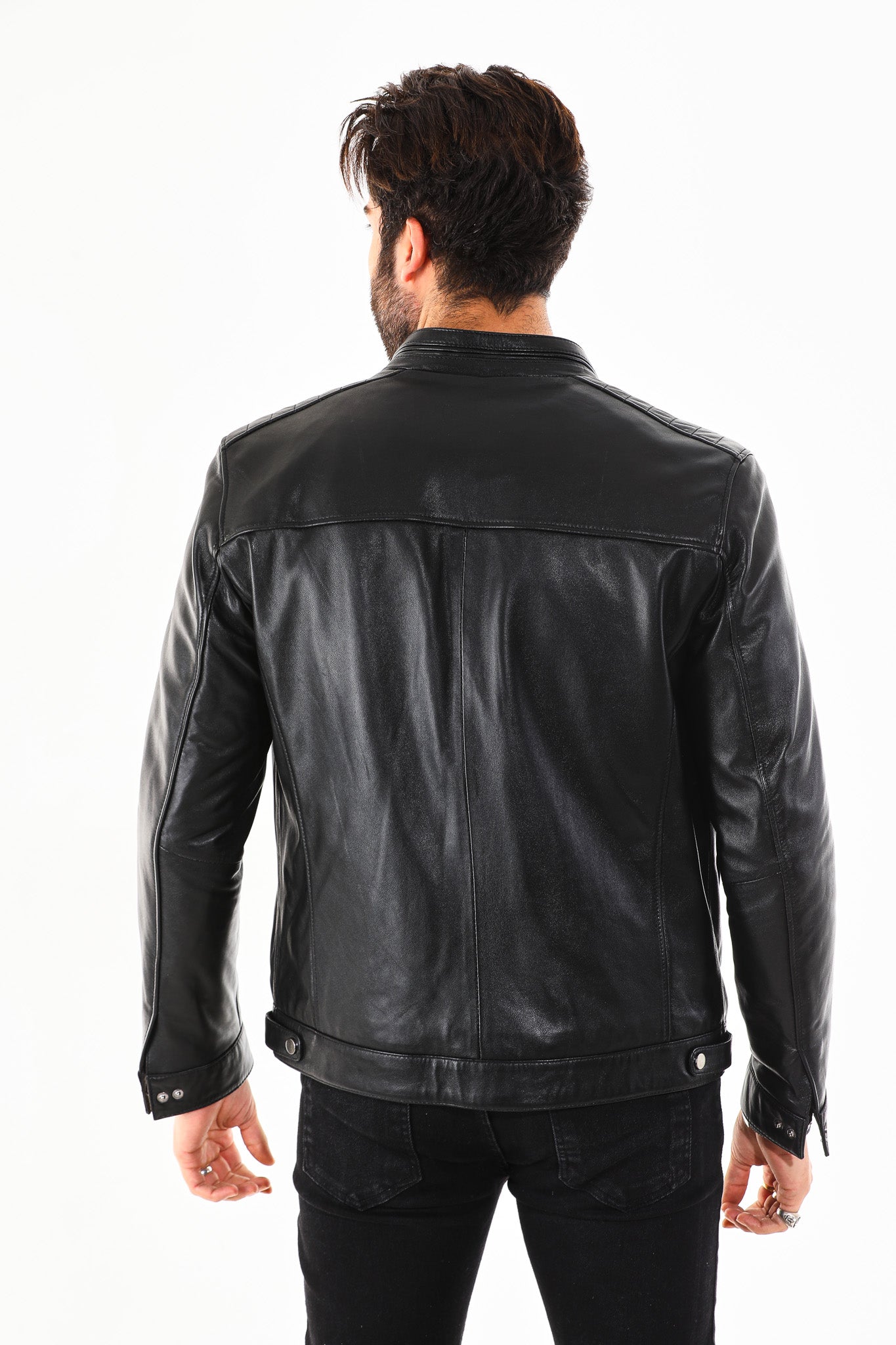 The Rossi Black Leather Jacket
