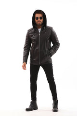 The Bergamo Black Shearling Leather Jacket