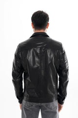 The Azzuro Black Leather Jacket