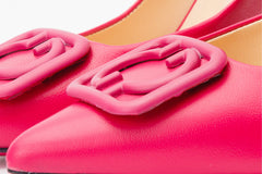 The Maneadero Pink Leather Pump Fuchsia Sole Shoe