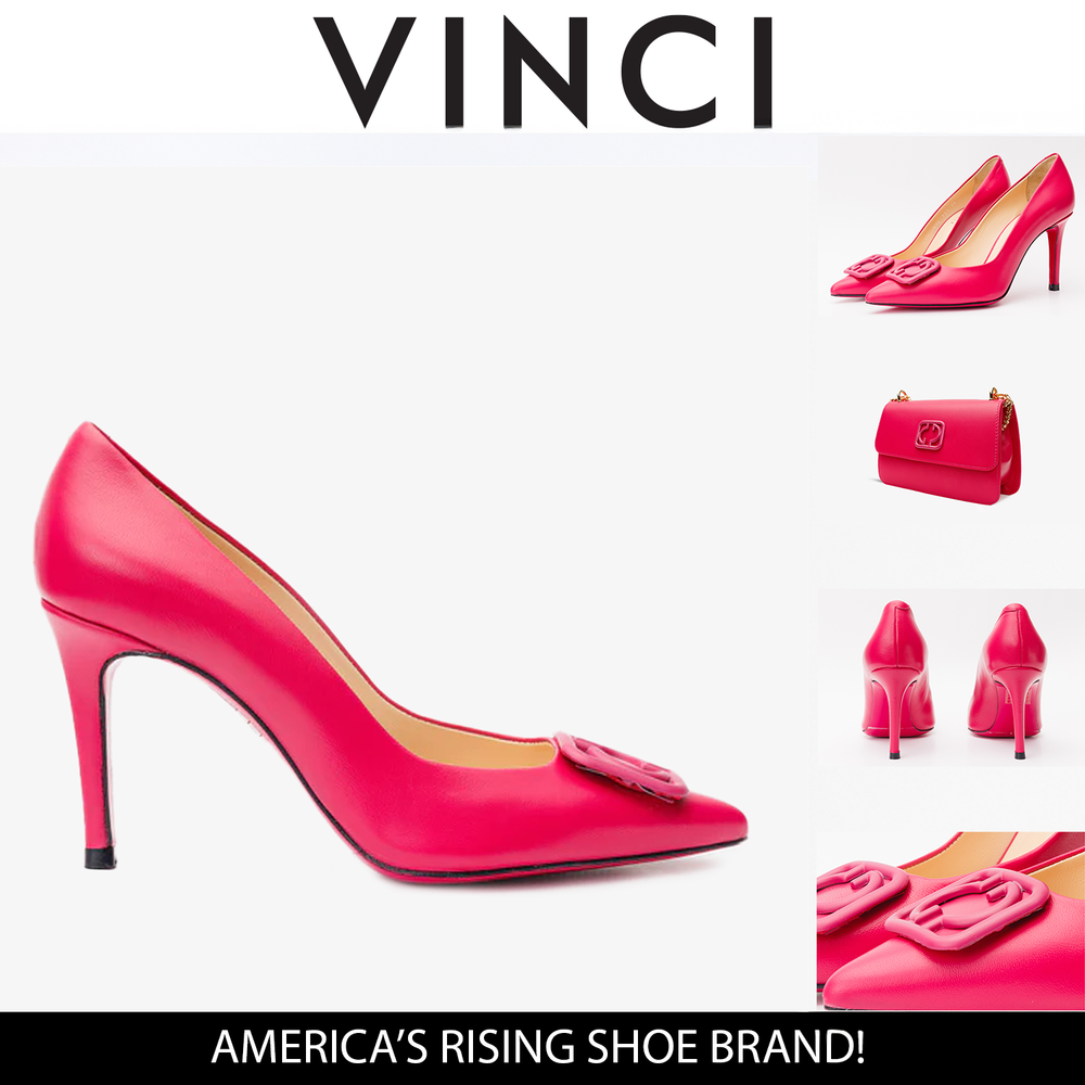 The Maneadero Pink Leather Pump Fuchsia Sole Shoe