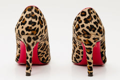 The Olbia Leopard Leather Pump Fuchsia Sole Shoe