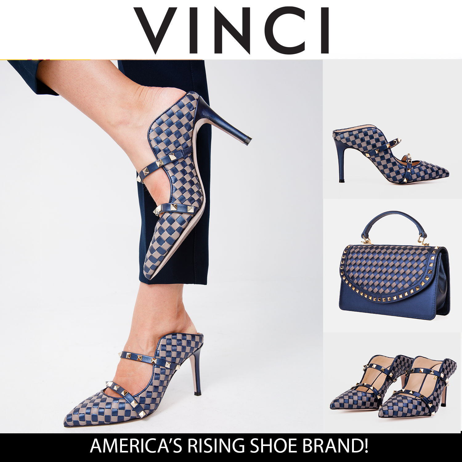 The Dosso Navy Blue Handwoven Pointy Toe Leather Sandal