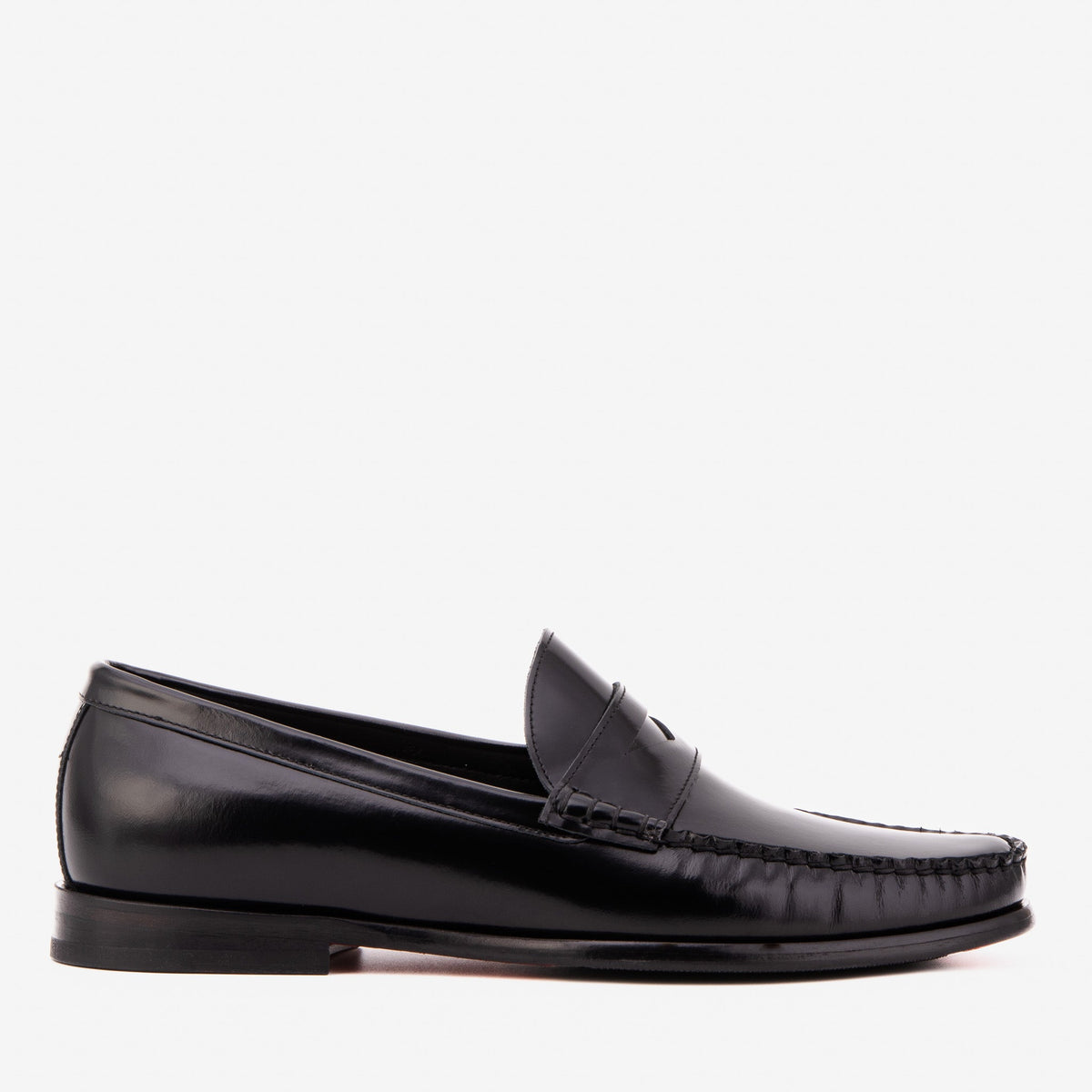 The Belmont Black Polished Leather Loafer