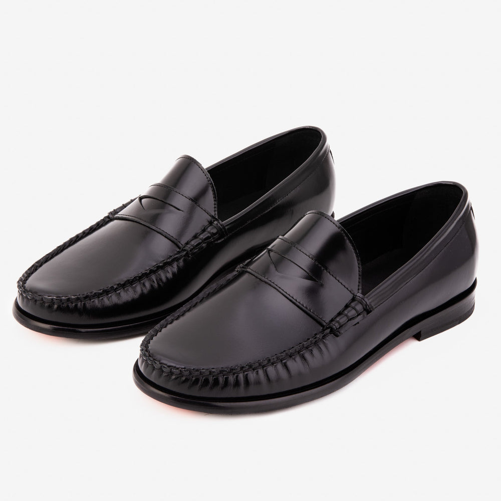 The Belmont Black Polished Leather Loafer