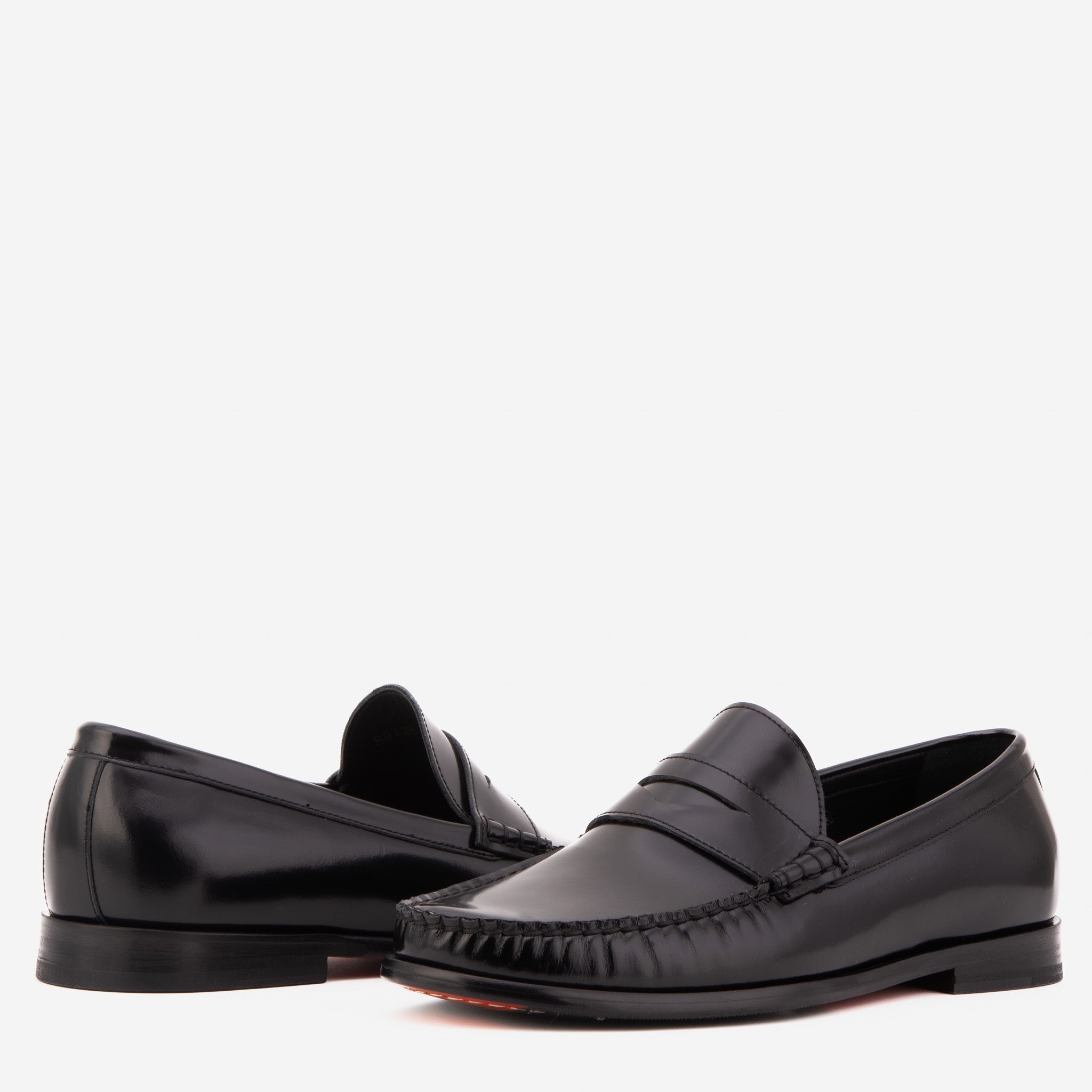 The Belmont Black Polished Leather Loafer