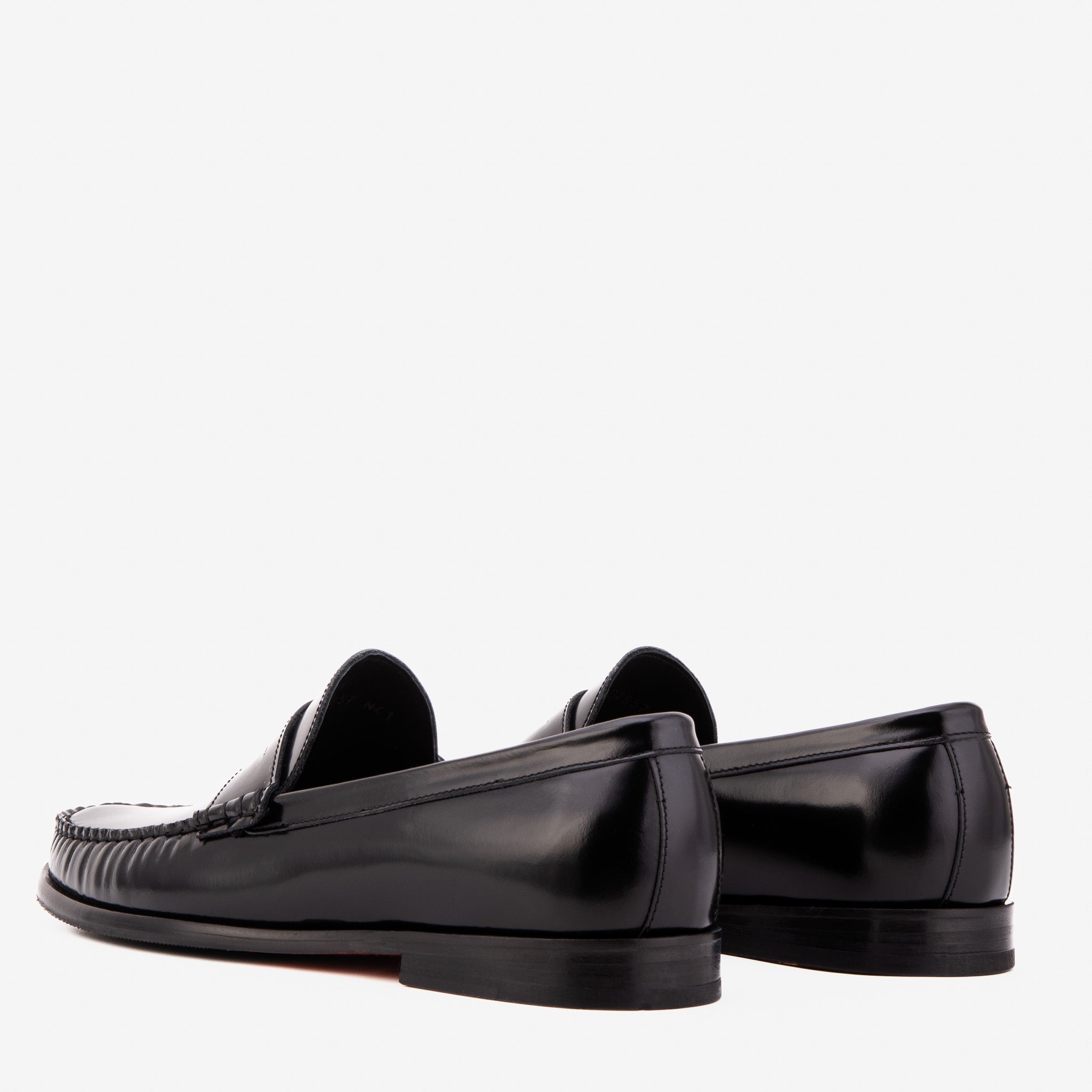 The Belmont Black Polished Leather Loafer