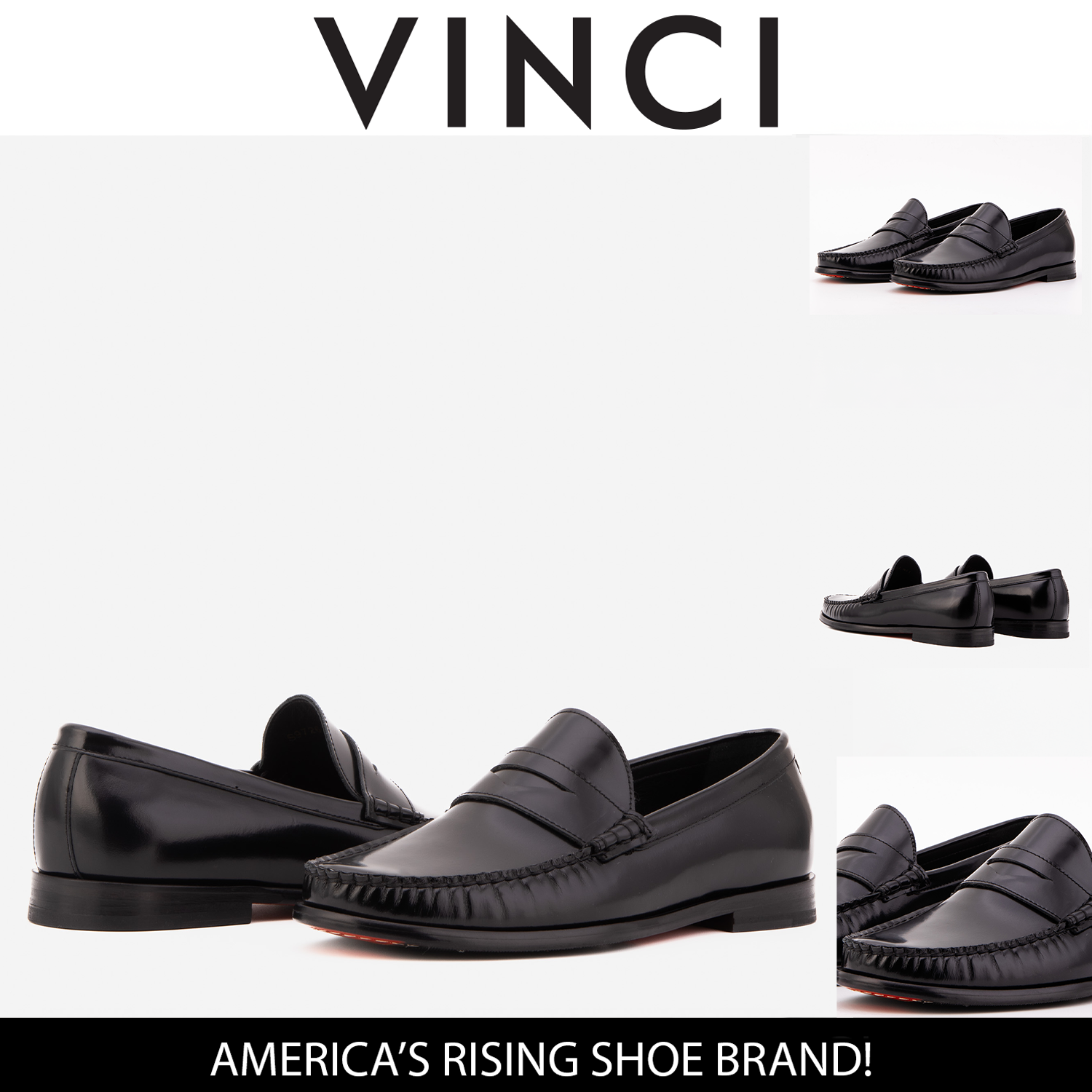 The Belmont Black Polished Leather Loafer
