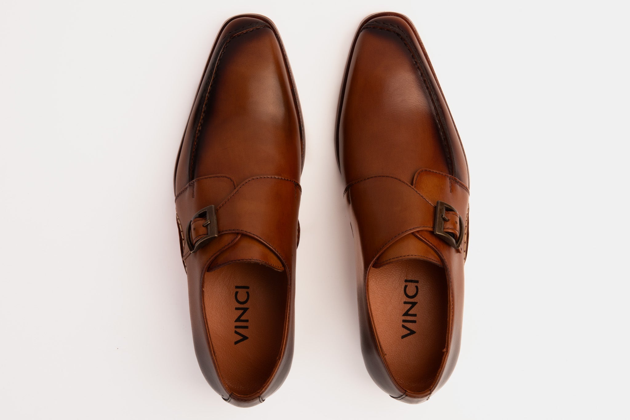 The Hagrid Tan Leather Single Monk Strap Handmade Shoe