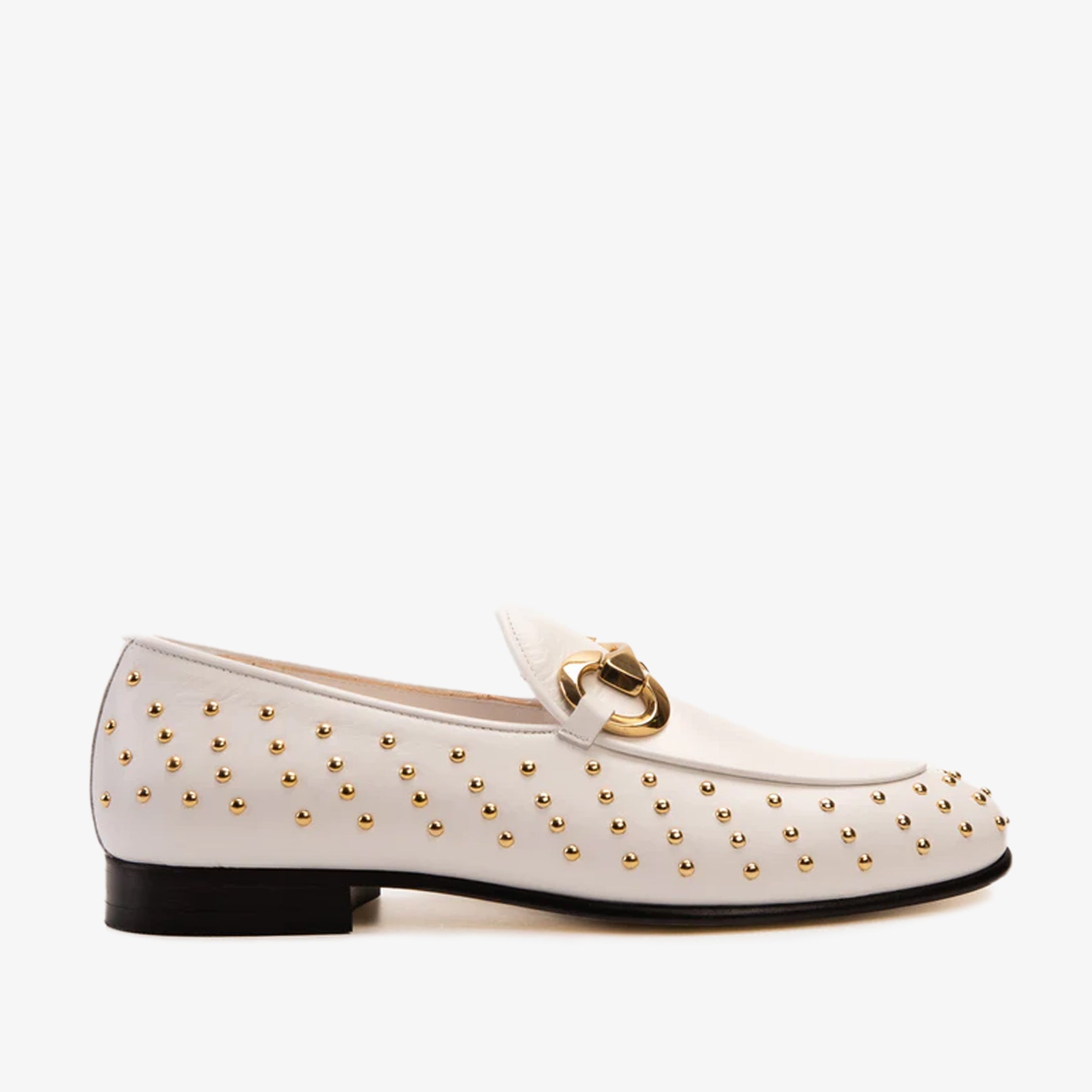 The Jupiter  Shoe White Spike Leather  Bit Dress Loafer Limited Edition Shoe