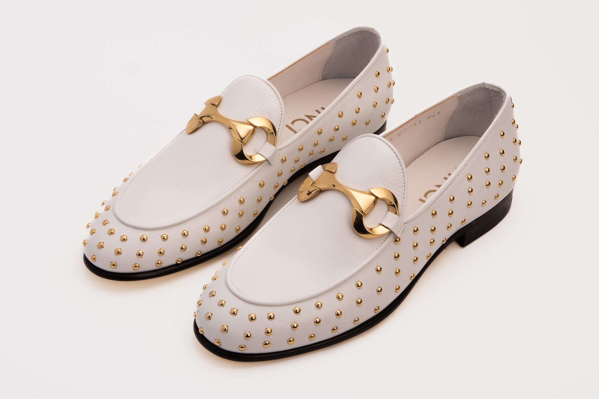 The Jupiter  Shoe White Spike Leather  Bit Dress Loafer Limited Edition Shoe