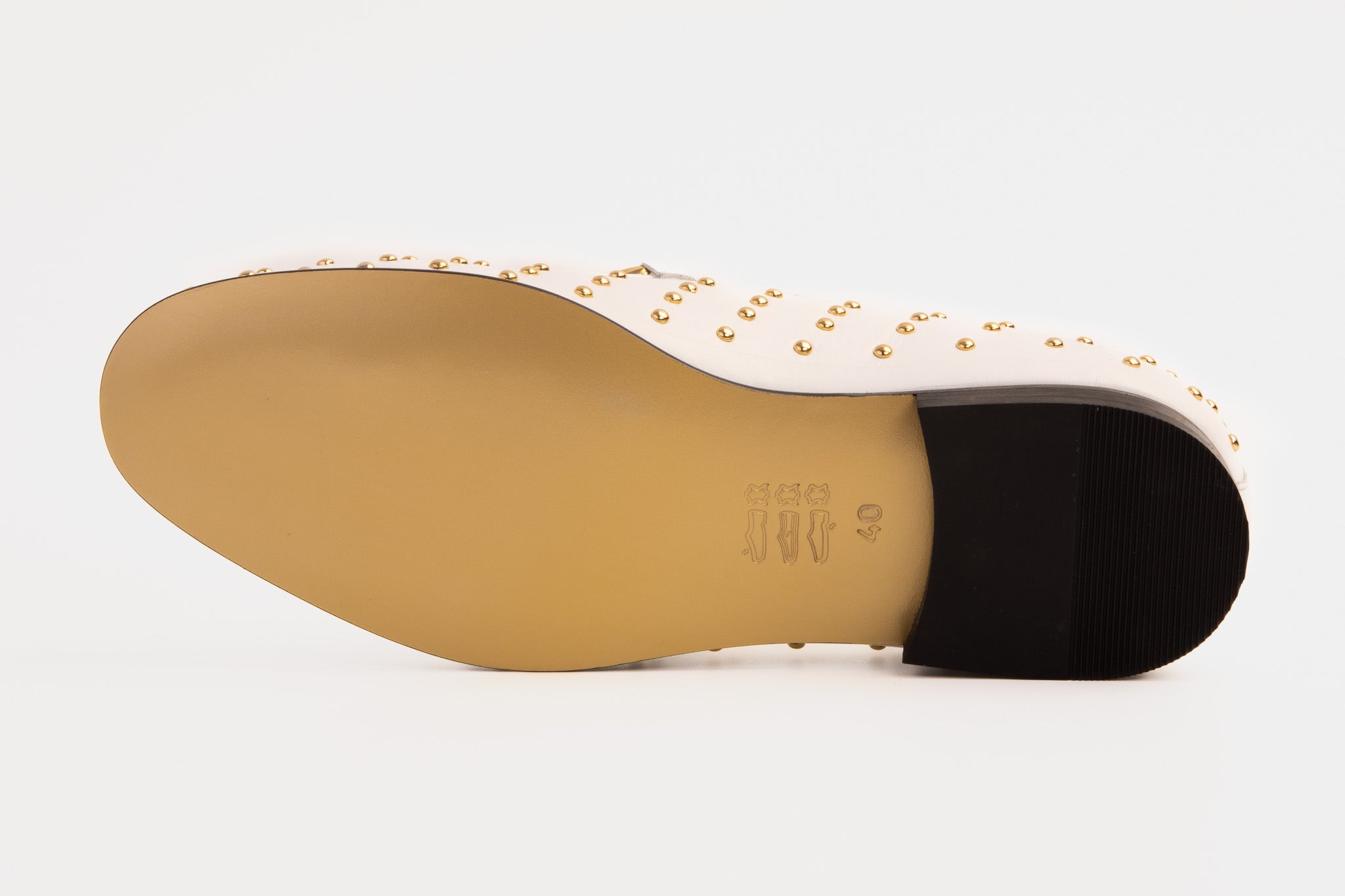 The Jupiter  Shoe White Spike Leather  Bit Dress Loafer Limited Edition Shoe