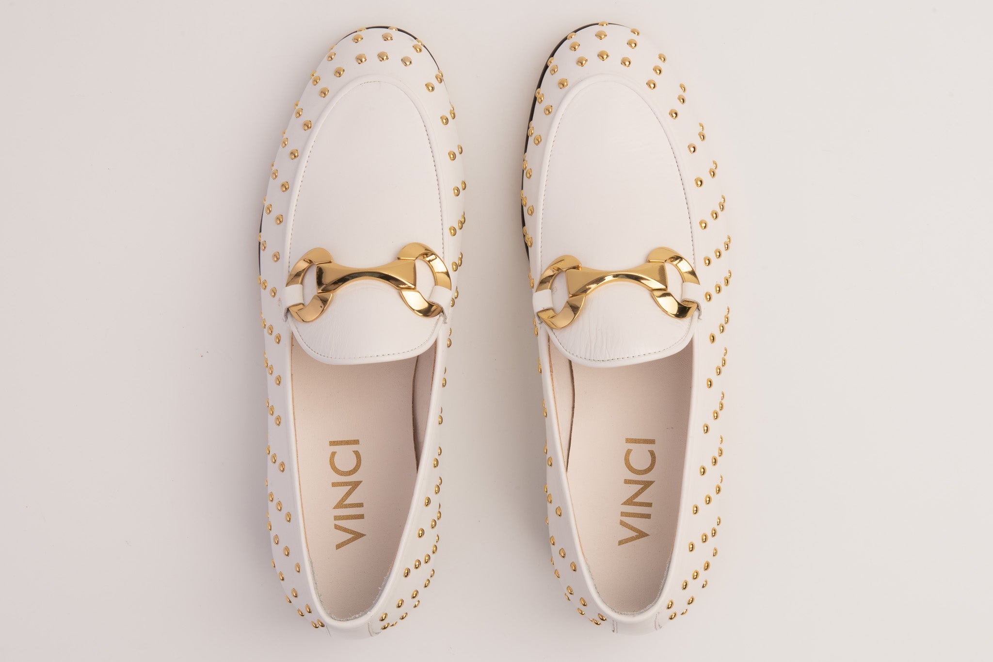 The Jupiter  Shoe White Spike Leather  Bit Dress Loafer Limited Edition Shoe