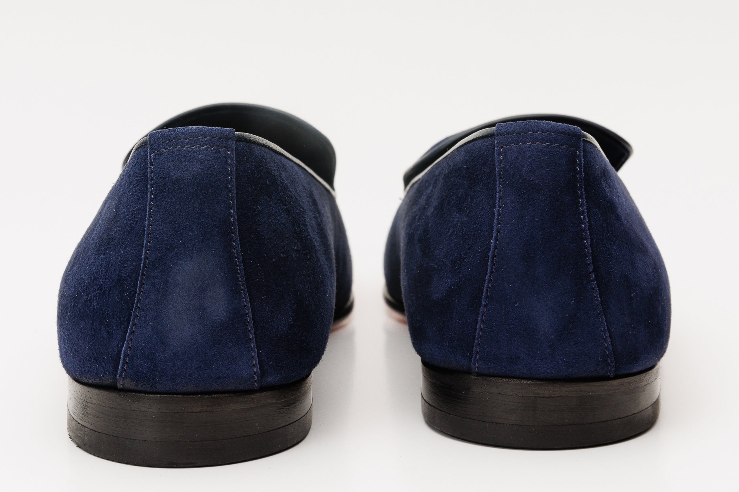 The Lazio Shoe Navy Blue Suede Slip-on Loafer Shoe