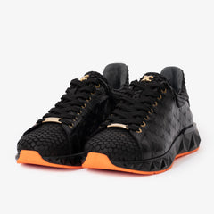 The Caesars Black Leather  Sneaker