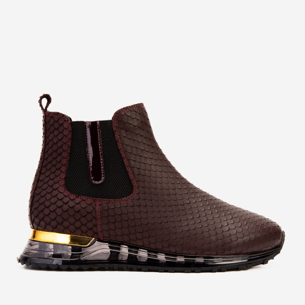 The Panther Burgundy Leather Chelsea Boot