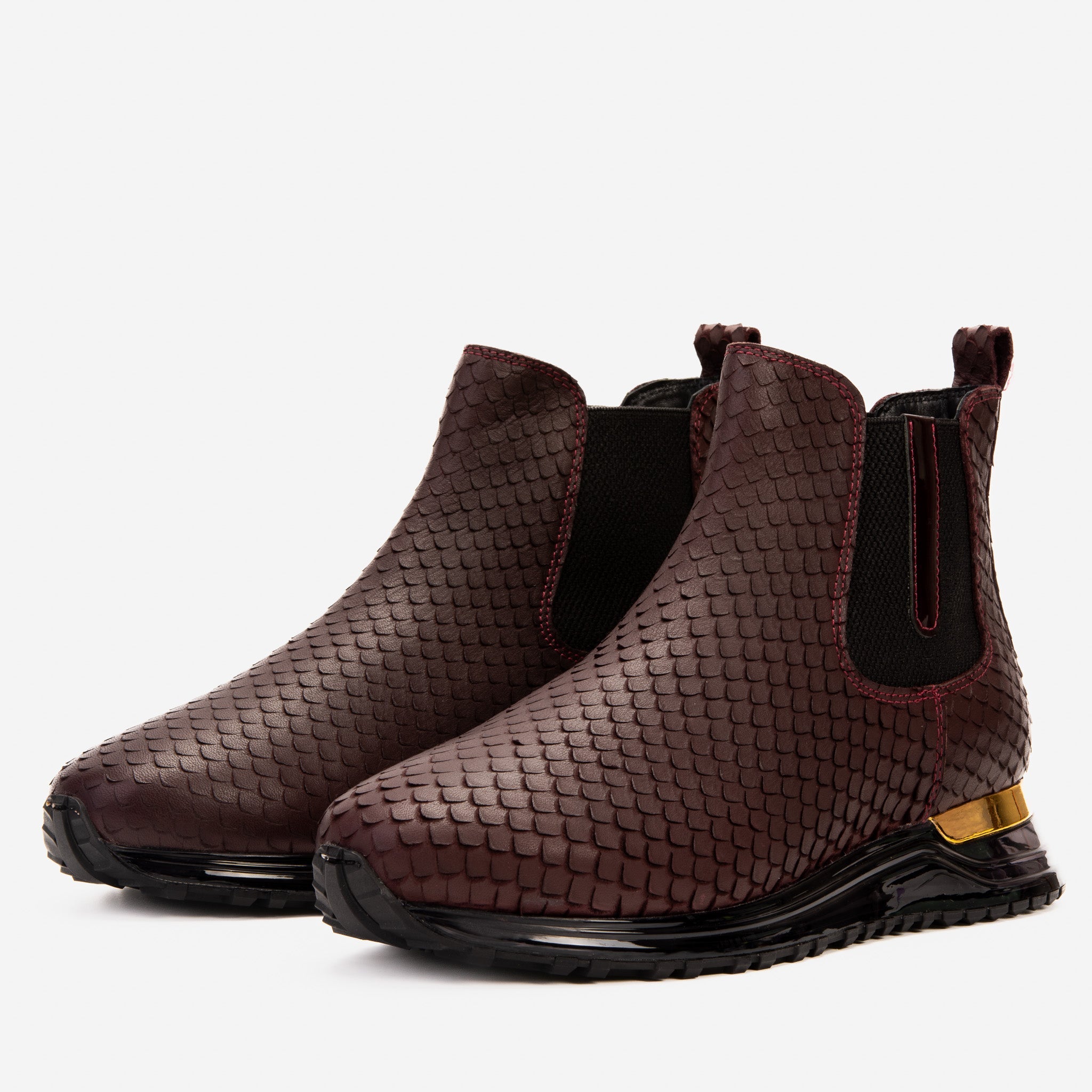 The Panther Burgundy Leather Chelsea Boot