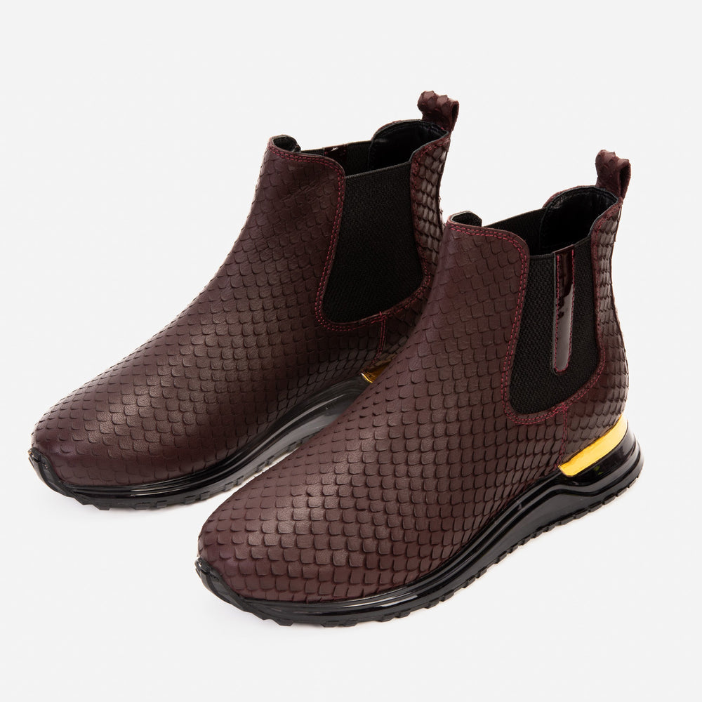 The Panther Burgundy Leather Chelsea Boot