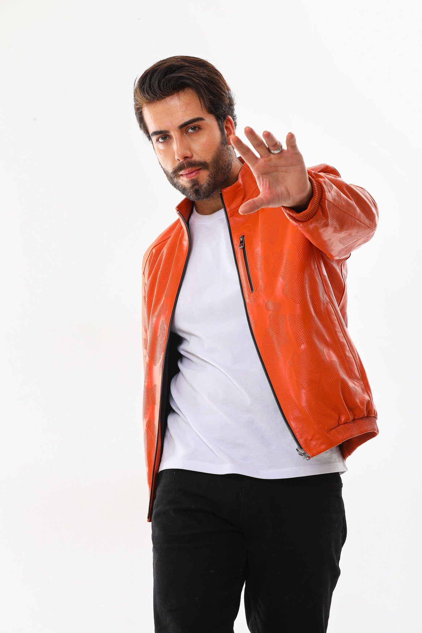 The Como Reversible Leather Bomber Jacket
