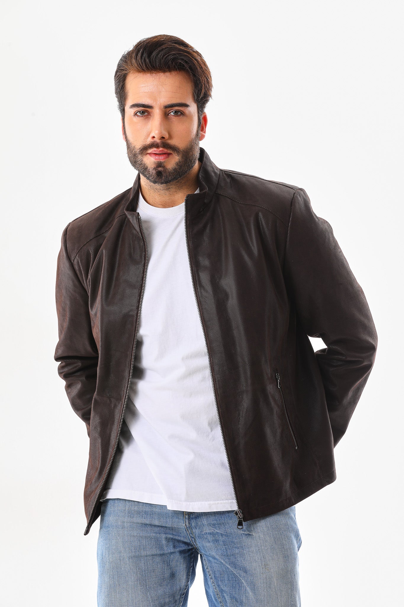 The Modena Matte Espresso Leather Jacket