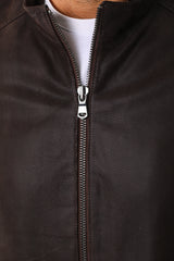 The Modena Matte Espresso Leather Jacket