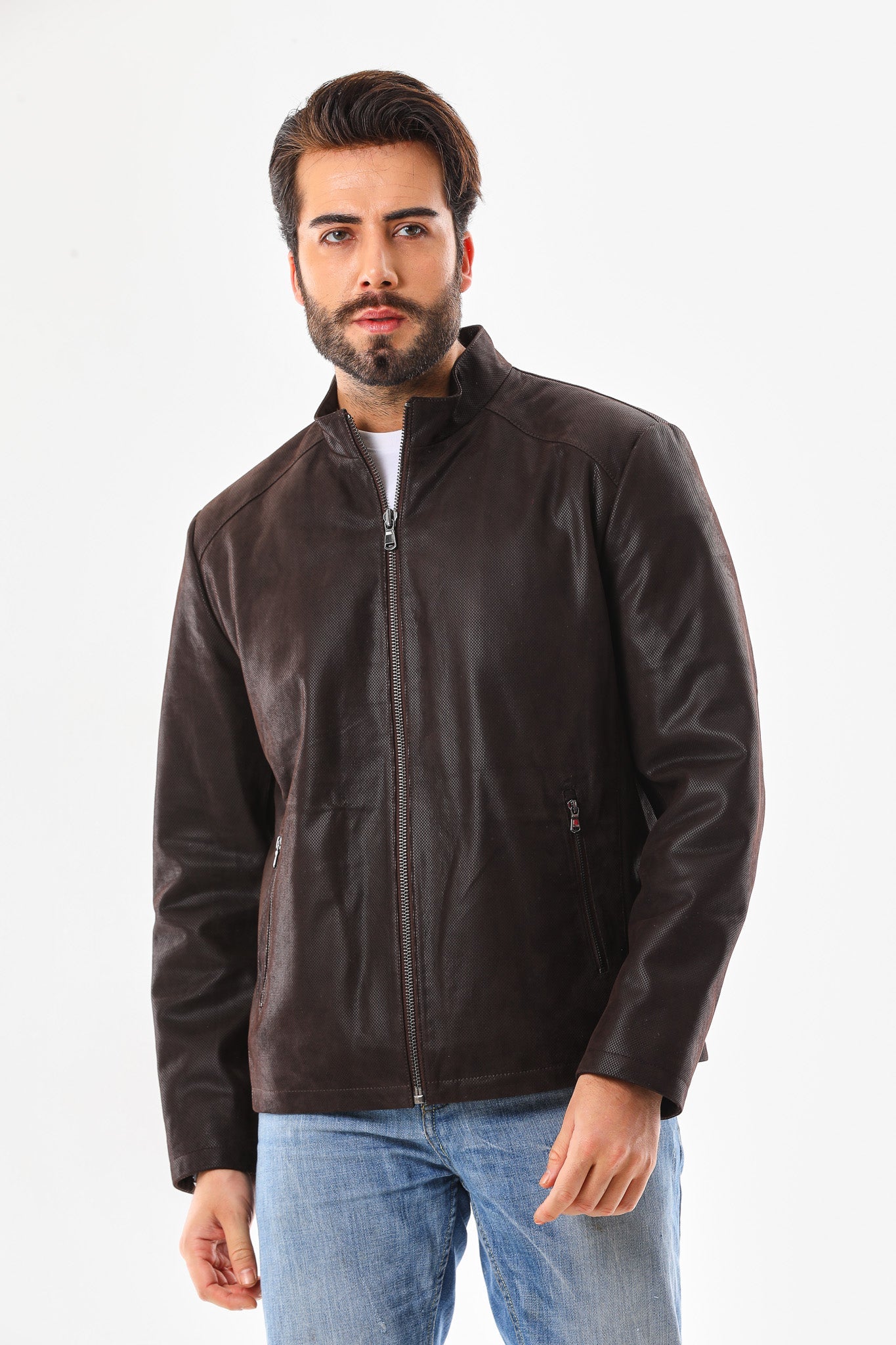 The Modena Matte Espresso Leather Jacket