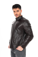 The Falcon Dark Brown Smooth Leather Jacket