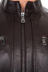 The Falcon Dark Brown Smooth Leather Jacket