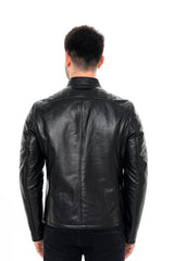 The Falcon Black Smooth Leather Jacket