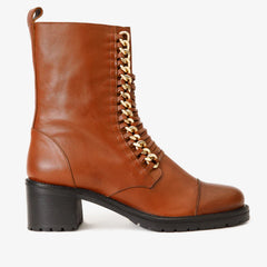 The Tuna Tan Leather Mid Calf  Boot