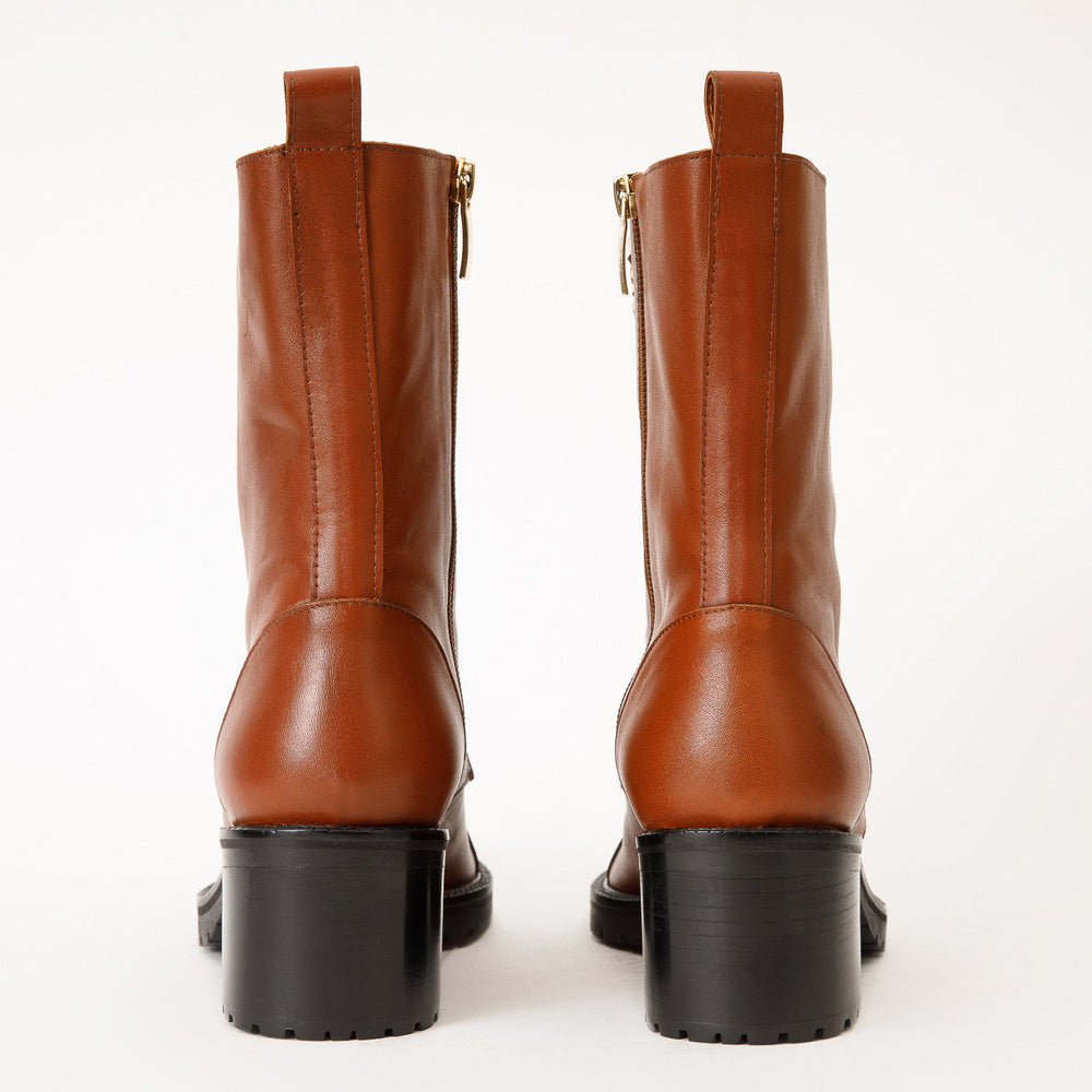 The Tuna Tan Leather Mid Calf  Boot