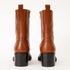 The Tuna Tan Leather Mid Calf  Boot