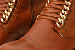 The Tuna Tan Leather Mid Calf  Boot