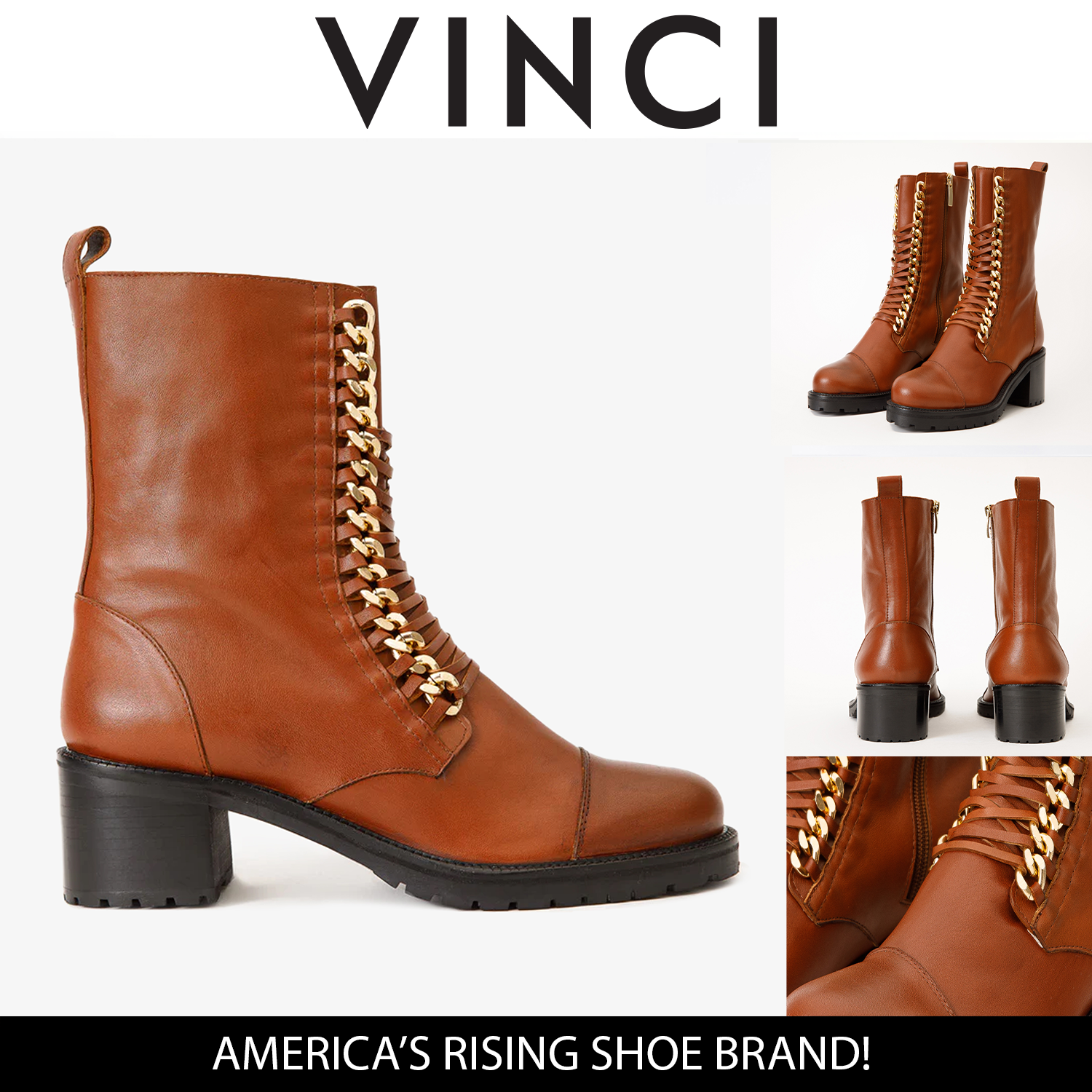 The Tuna Tan Leather Mid Calf  Boot