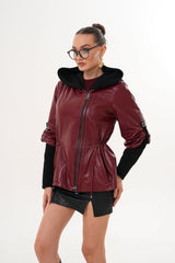 The Hudson Burgundy Leather Jacket