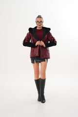 The Hudson Burgundy Leather Jacket