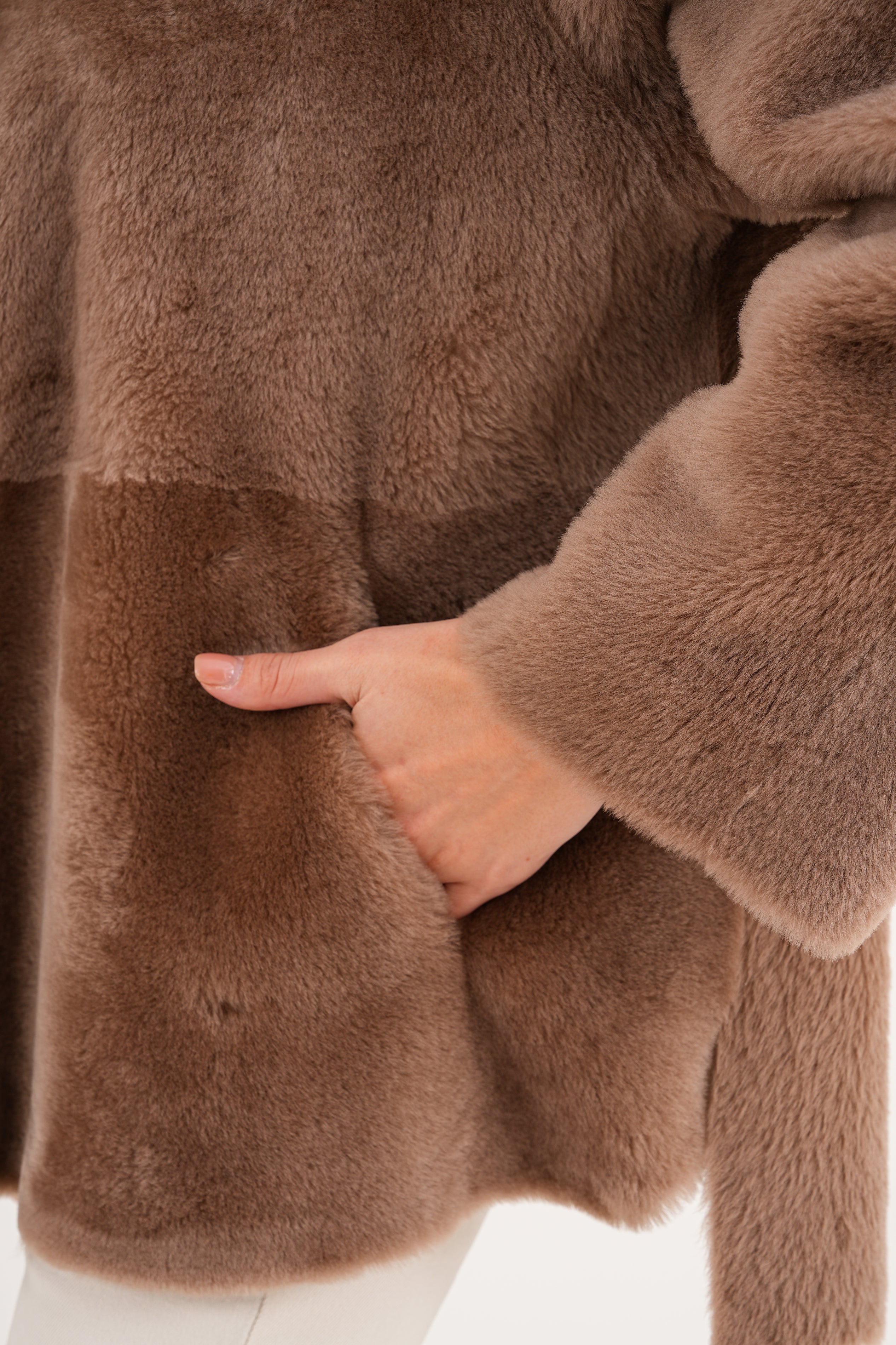 The Belluna Camel Reversible Shearling Jacket