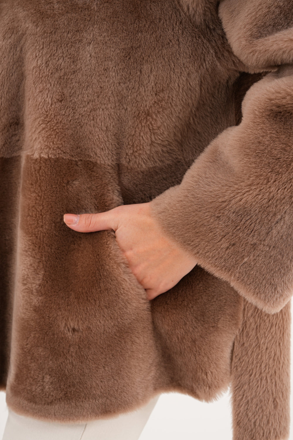 The Belluna Camel Reversible Shearling Jacket