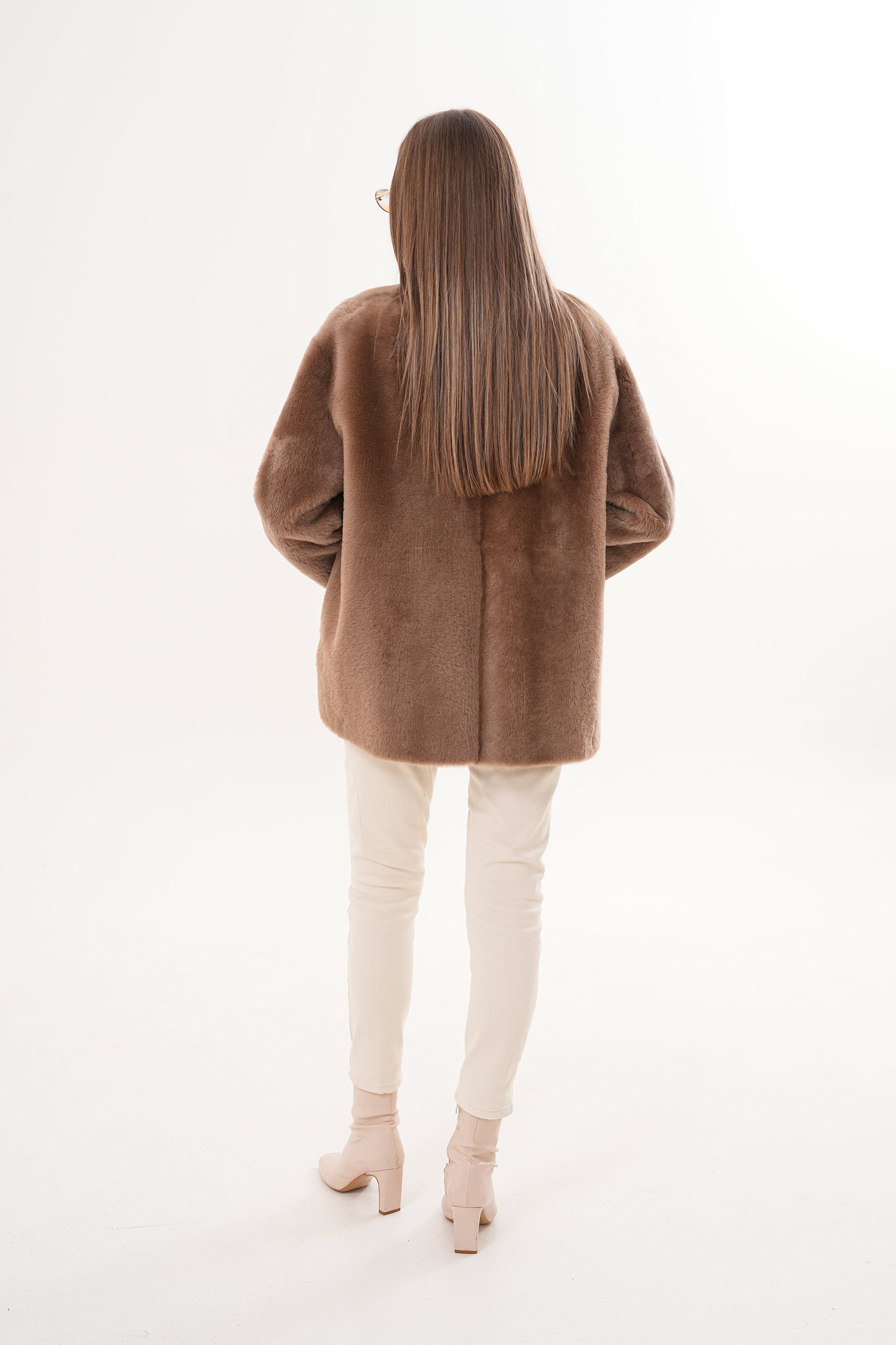 The Belluna Camel Reversible Shearling Jacket