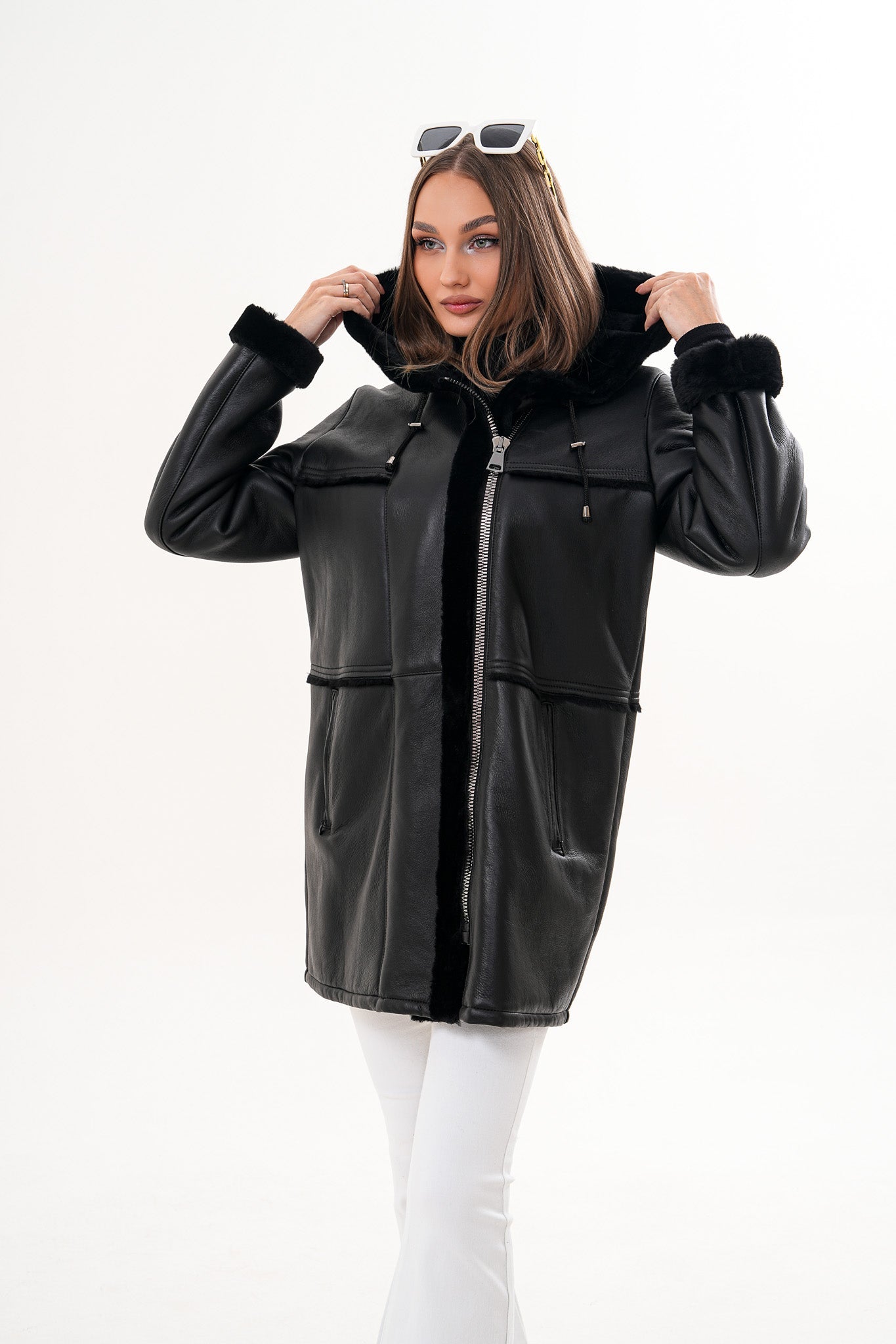 The Belluna Black Shearling Jacket
