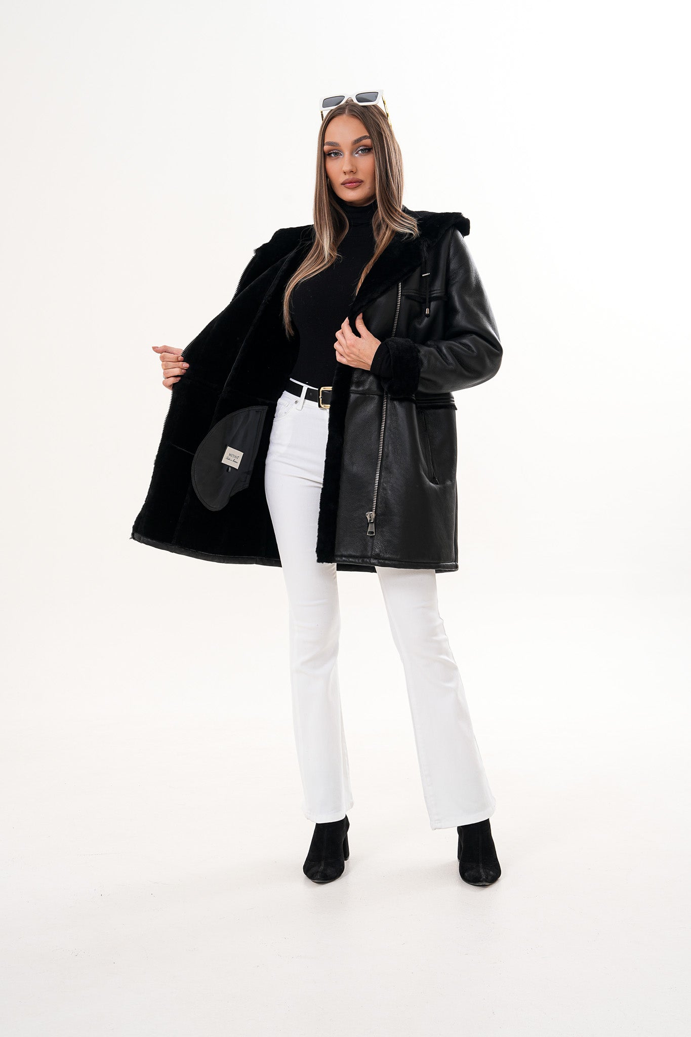 The Belluna Black Shearling Jacket