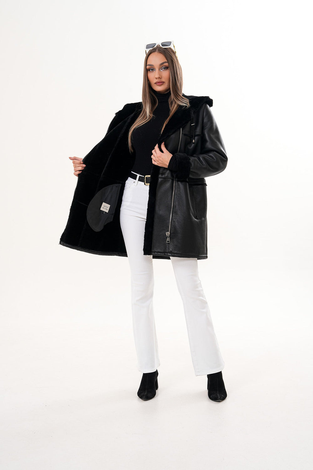 The Belluna Black Shearling Jacket