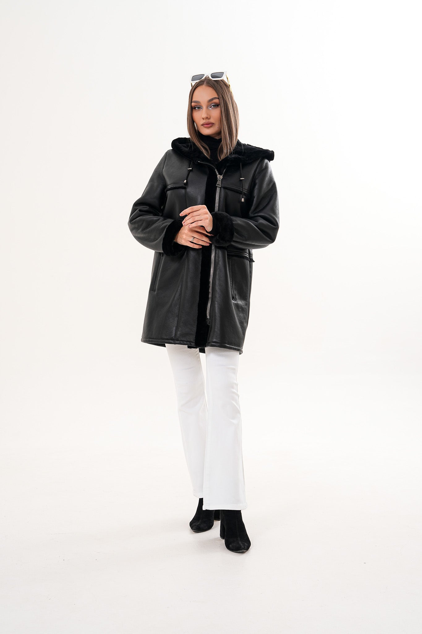 The Belluna Black Shearling Jacket