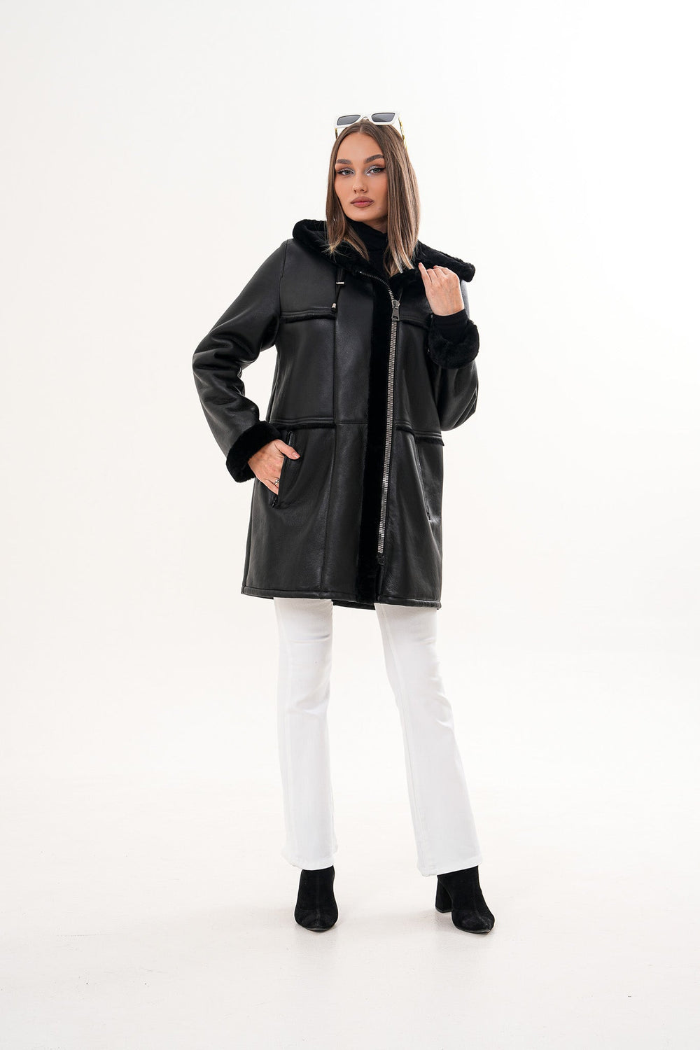 The Belluna Black Shearling Jacket