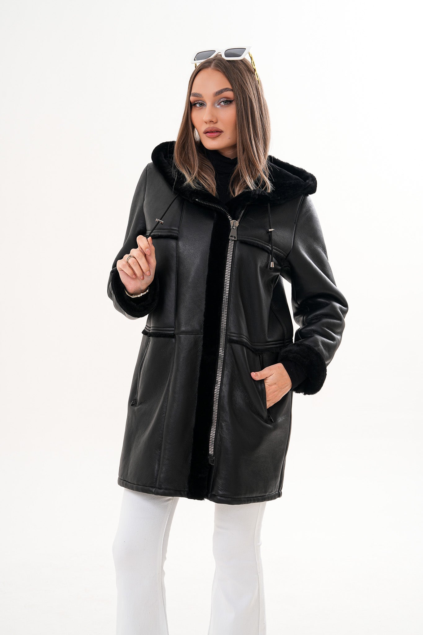 The Belluna Black Shearling Jacket