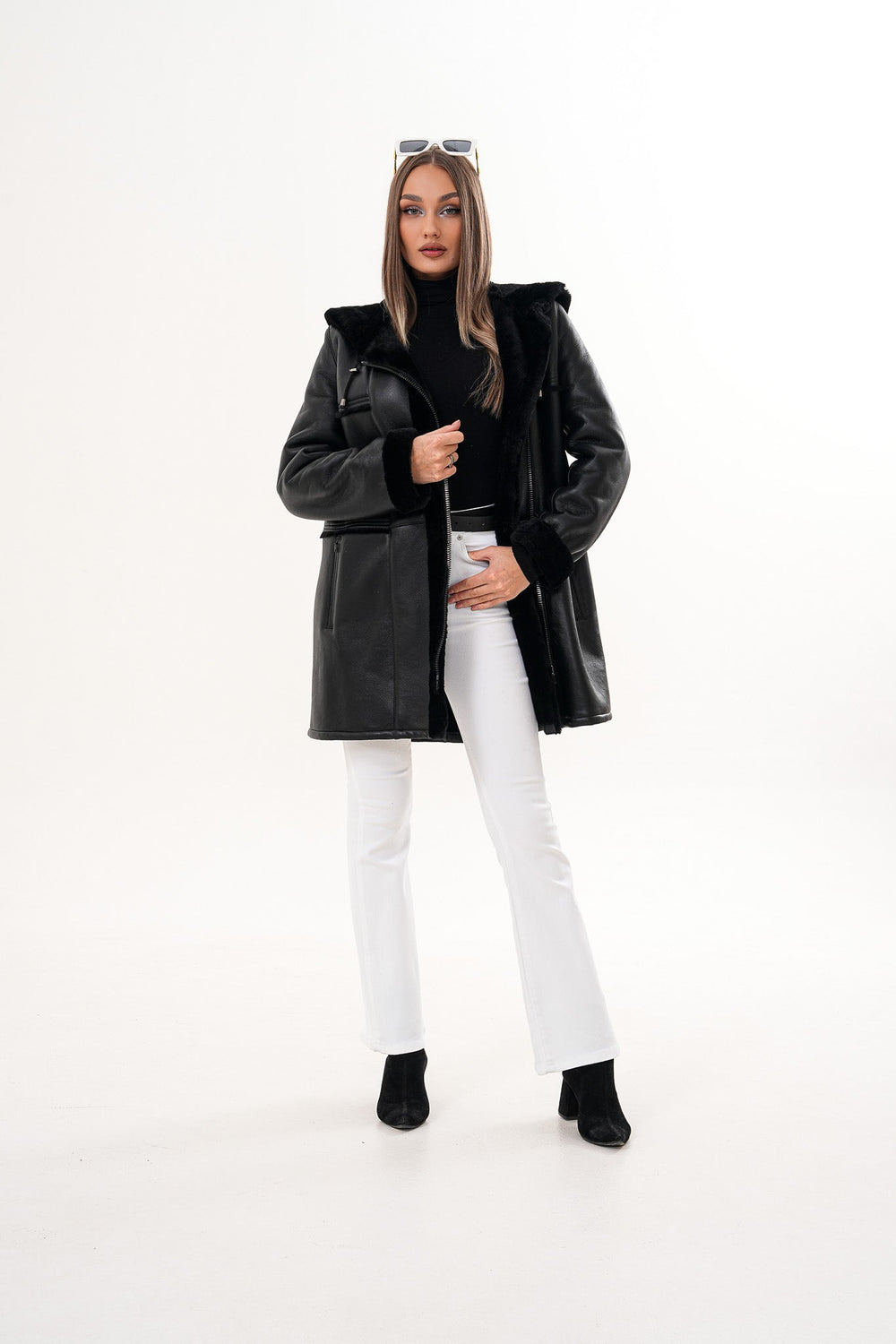 The Belluna Black Shearling Jacket