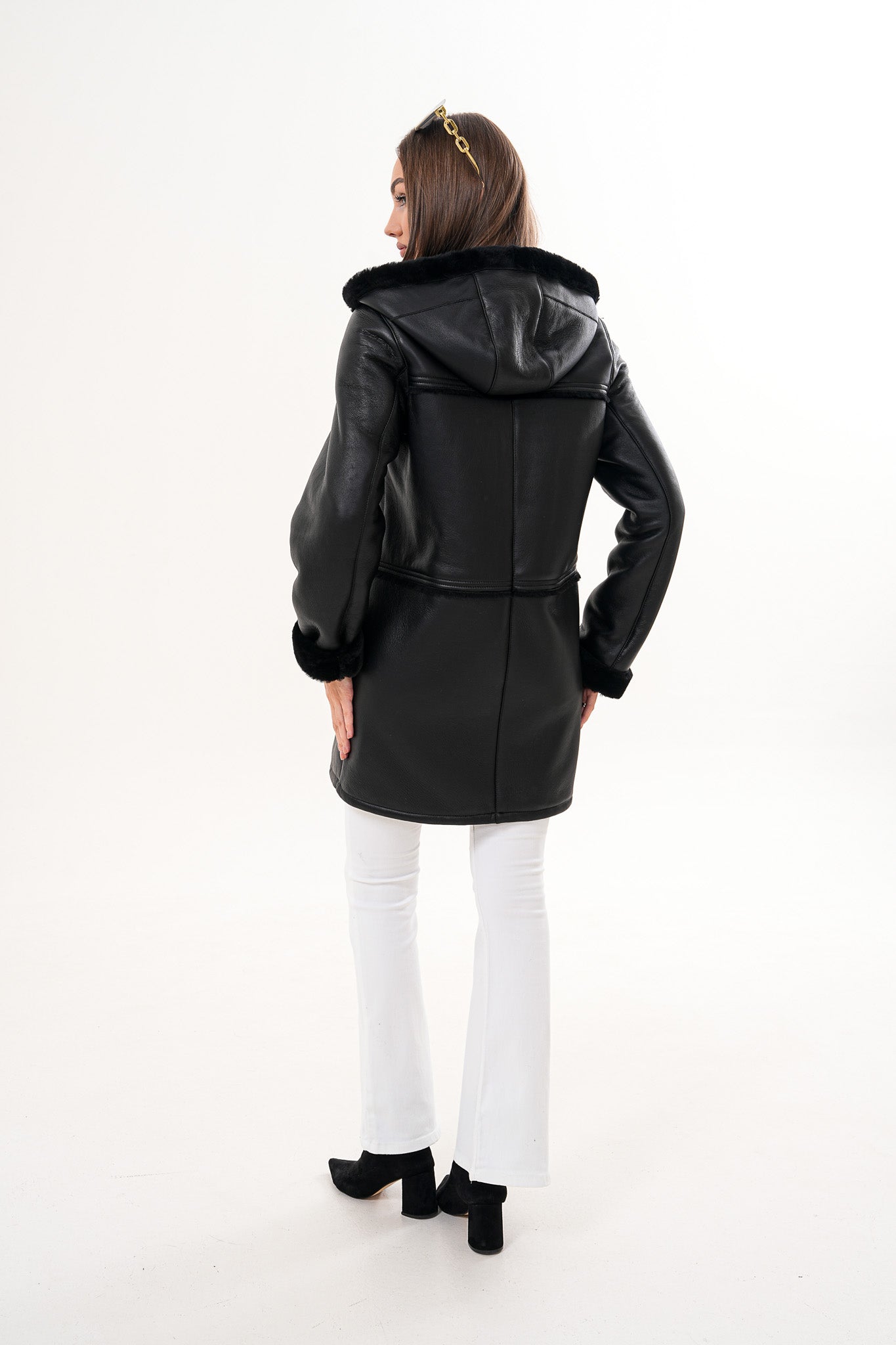 The Belluna Black Shearling Jacket