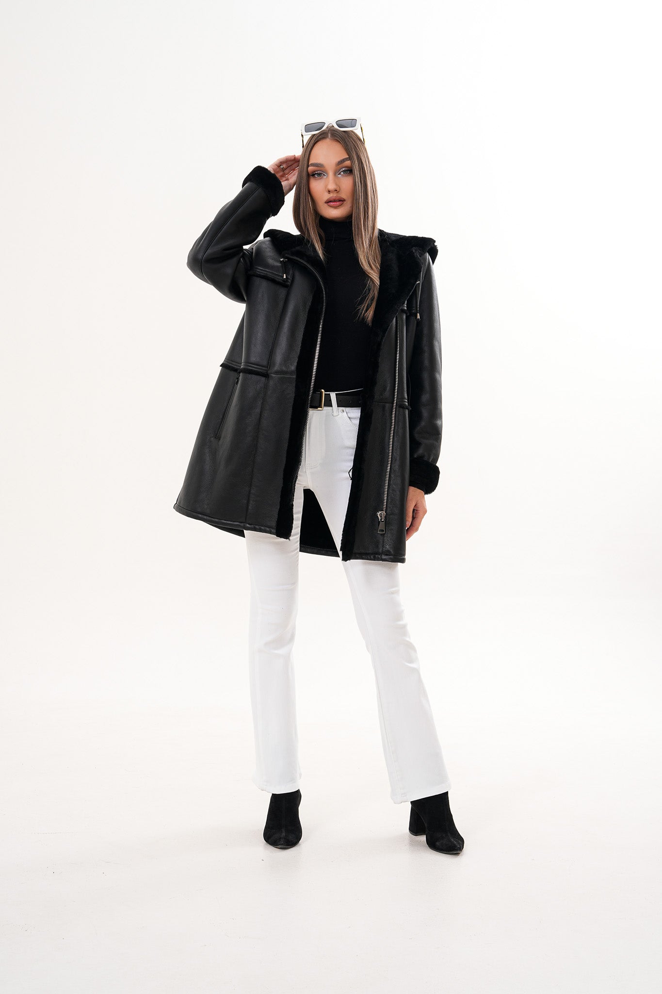 The Belluna Black Shearling Jacket