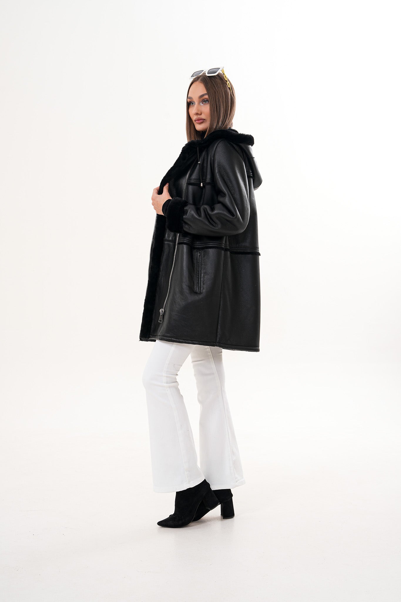 The Belluna Black Shearling Jacket