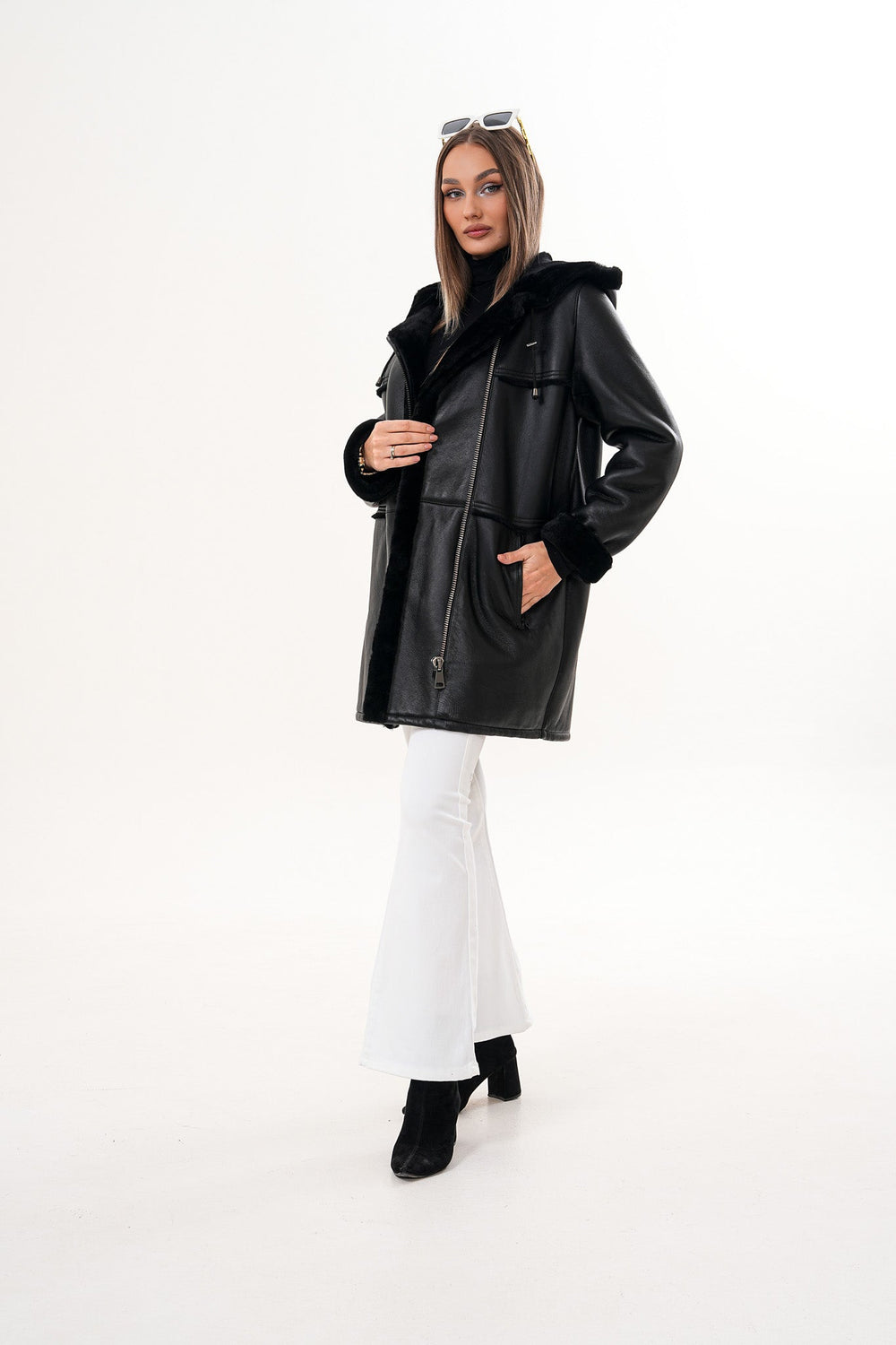 The Belluna Black Shearling Jacket